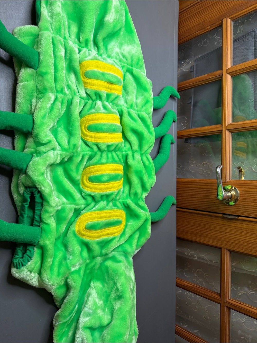 🐛Kid’s Plush Green Caterpillar Costume. Size: 3-5 - Picture 3 of 7